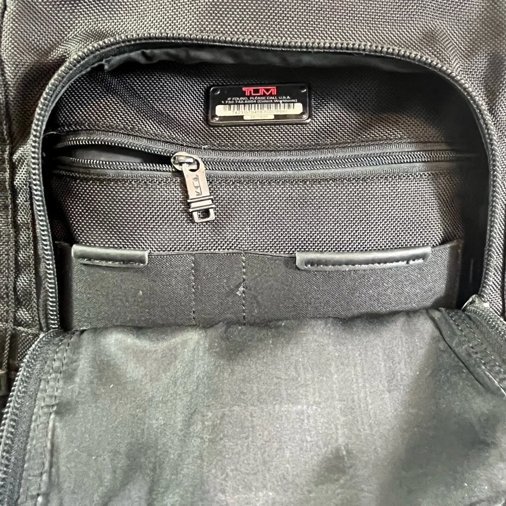 TUMI Alpha Nylon Canvas Durable Backpack Black 26179DH
